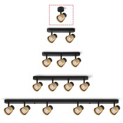 Brilagi - NUGGET spotlámpa 1xGU10/30W/230V fekete/arany