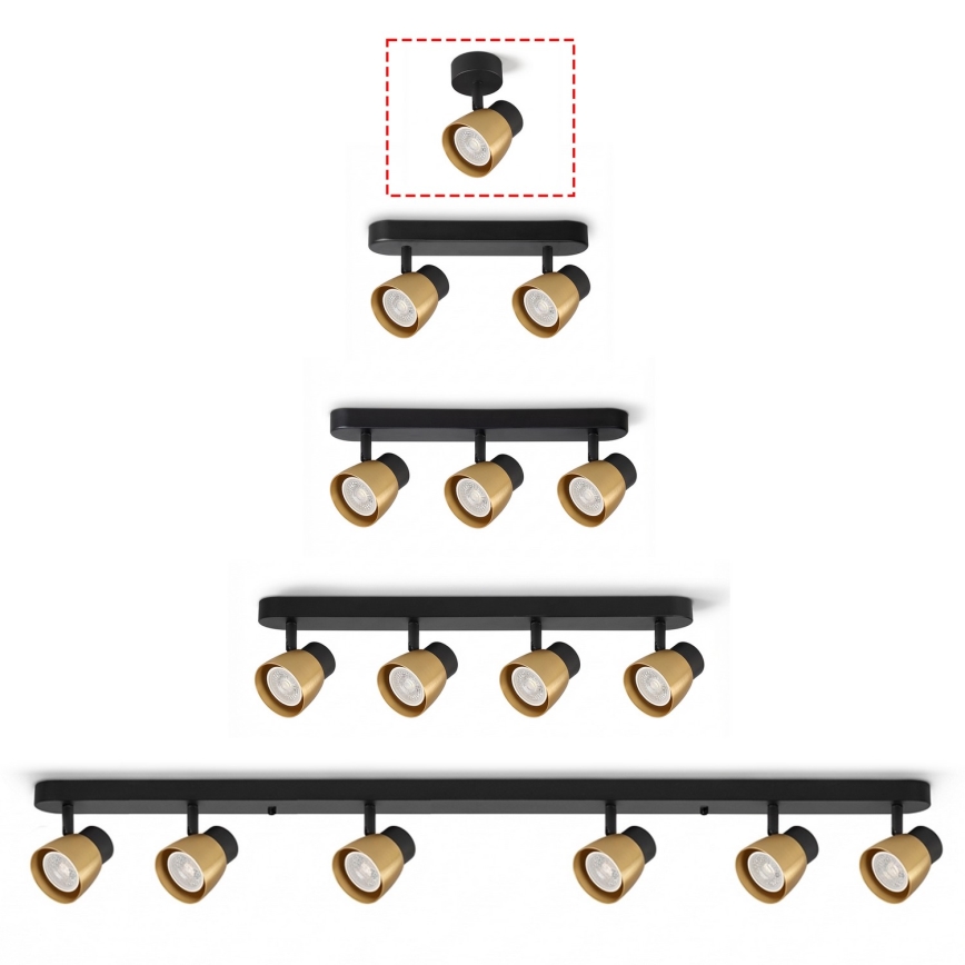 Brilagi - NUGGET spotlámpa 1xGU10/30W/230V fekete/arany