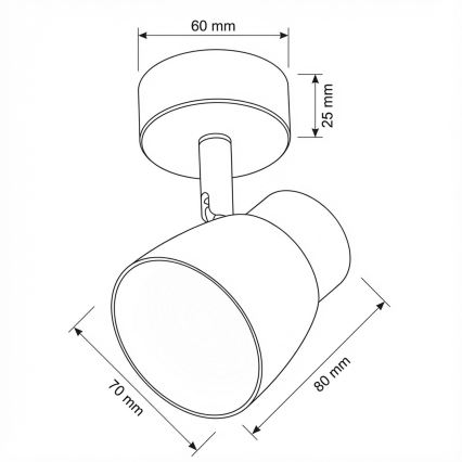 Brilagi - NUGGET spotlámpa 1xGU10/30W/230V fekete/arany