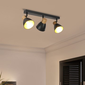 Brilagi - ODENSE irányítható spotlámpa 3xE14/10W/230V fa/fekete
