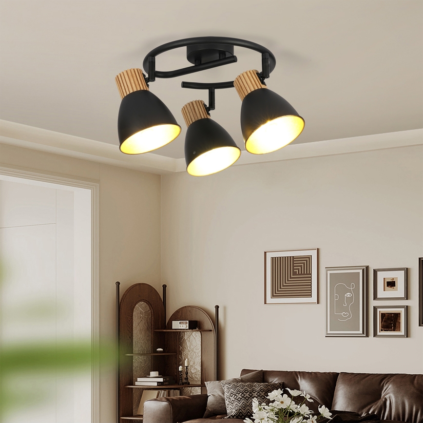 Brilagi - ODENSE spotlámpa 3xE14/10W/230V fa/fekete