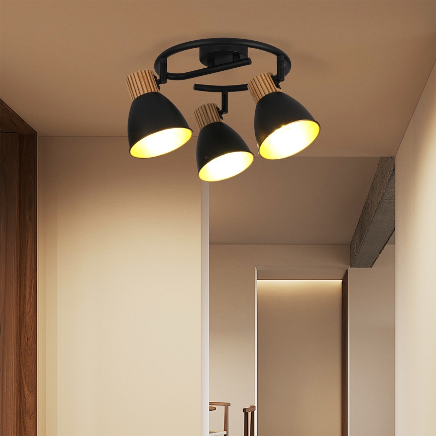 Brilagi - ODENSE spotlámpa 3xE14/10W/230V fa/fekete