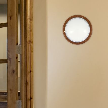 Brilagi - ORBIS mennyezeti lámpatest 2x E27/60W/230V, átm. 38 cm, fenyő