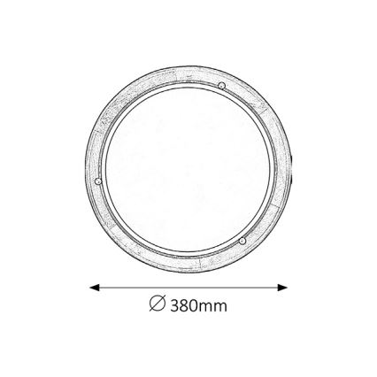 Brilagi - ORBIS mennyezeti lámpatest 2x E27/60W/230V, átm. 38 cm, fenyő