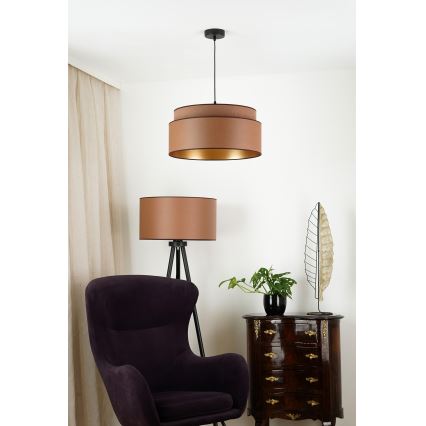 Brilagi - Függeszték zsinóron OREGON VEGE 1xE27/15W/230V átm. 45 cm barna