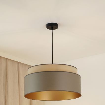 Brilagi - Függeszték zsinóron OREGON VEGE 1xE27/15W/230V átm. 45 cm szürke