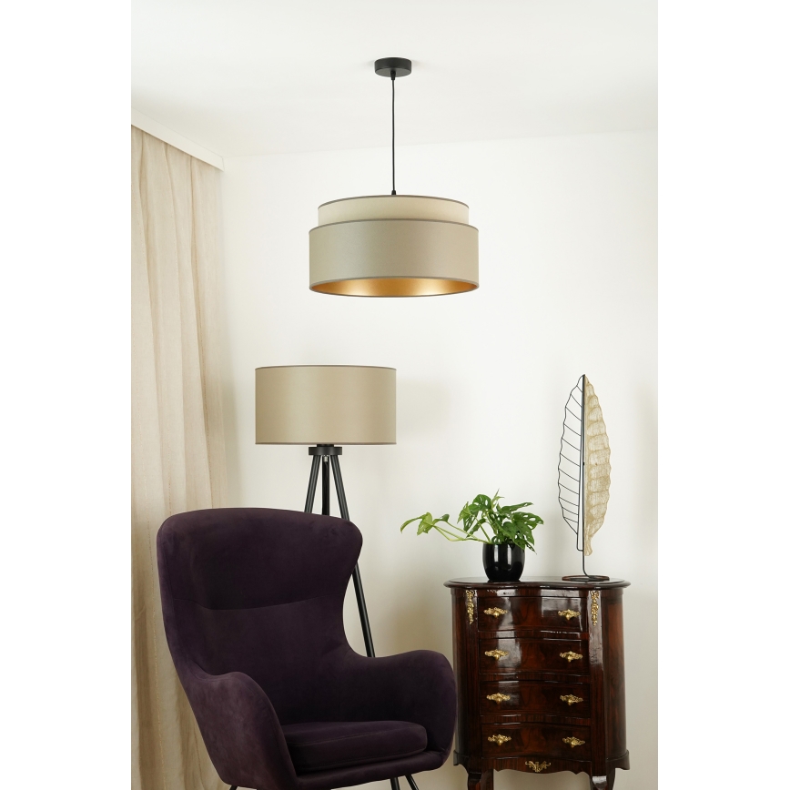 Brilagi - Függeszték zsinóron OREGON VEGE 1xE27/15W/230V átm. 45 cm szürke