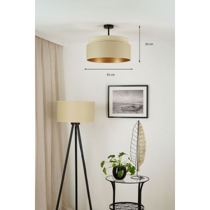 Brilagi - OREGON VEGE mennyezeti lámpa 1xE27/15W/230V átmérő 45 cm bézs