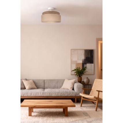 Brilagi - PADOVA felületre szerelhető csillár 1xE27/60W/230V, Ø 40 cm, bézs
