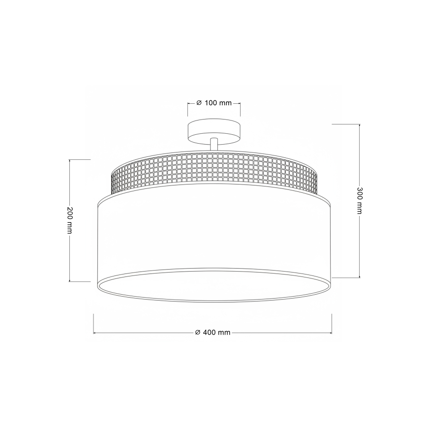 Brilagi - PADOVA felületre szerelhető csillár 1xE27/60W/230V, Ø 40 cm, bézs