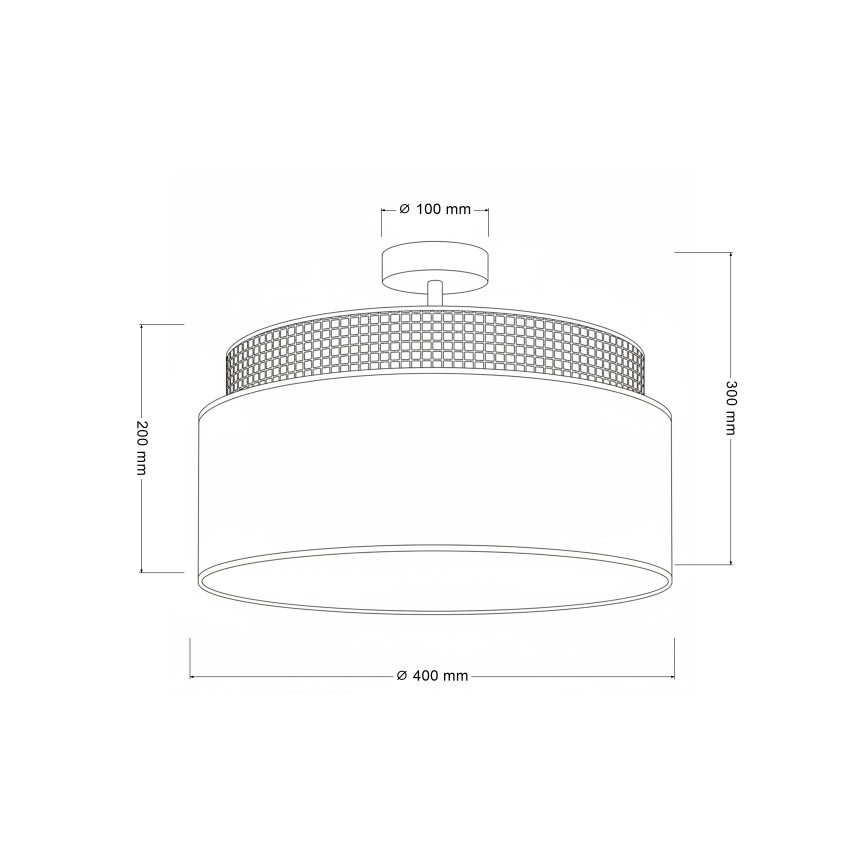 Brilagi - PADOVA felületre szerelt csillár 1x E27/60W/230V Ø 40 cm krémszínű