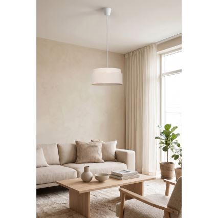 Brilagi - PADOVA kábelre függesztett csillár 1xE27/60W/230V, átmérő 40 cm, krémszínű
