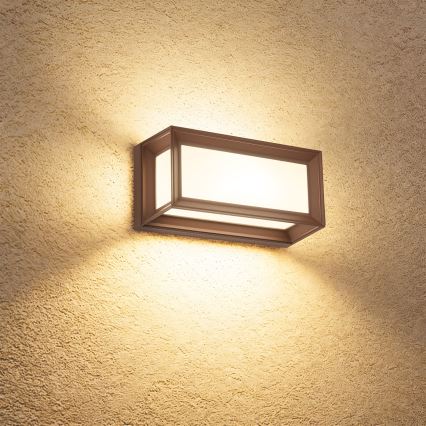Brilagi - PARKER LED kültéri fali lámpatest érzékelővel LED/12W/230V barna IP44