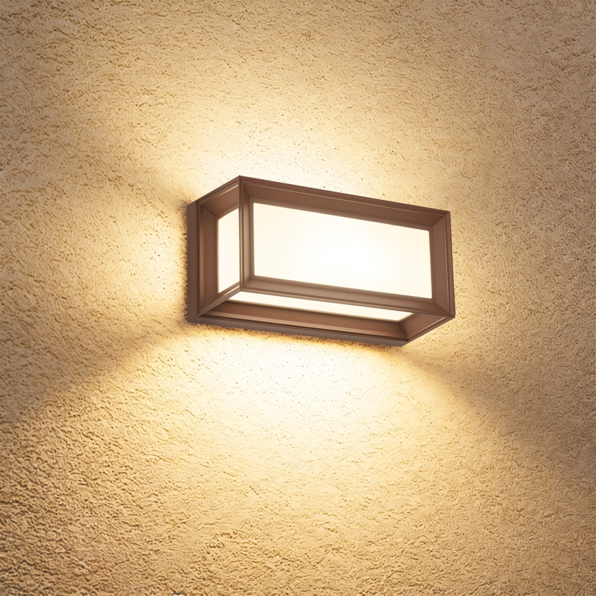 Brilagi - PARKER LED kültéri fali lámpatest érzékelővel LED/12W/230V barna IP44