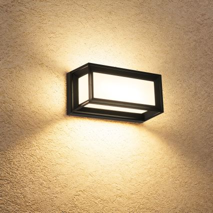 Brilagi - kültéri LED fali lámpa érzékelővel PARKER LED/12W/230V fekete IP44