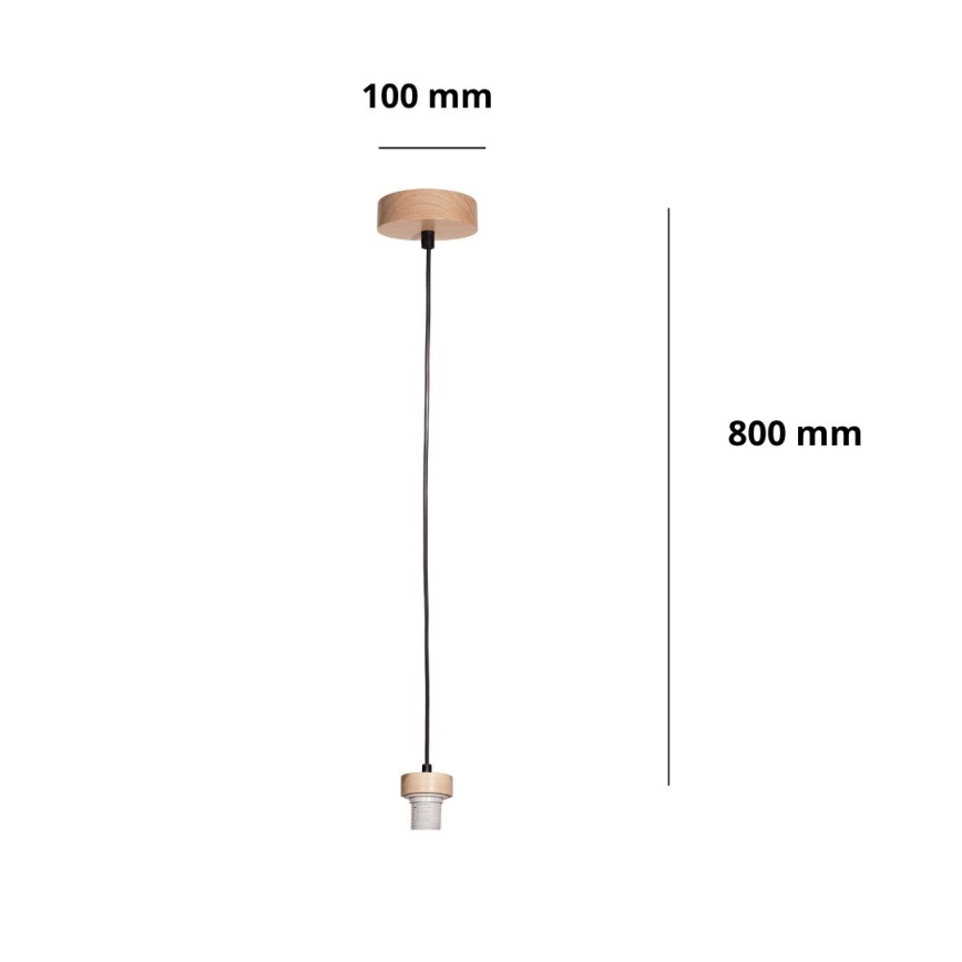 Brilagi - PARTY tápkábel 1xE27/60W/230V, átm. 10 cm, tölgy