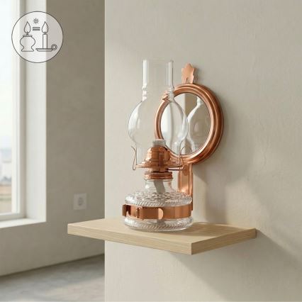 Brilagi - Petróleumlámpa MERLIN bronz/patina