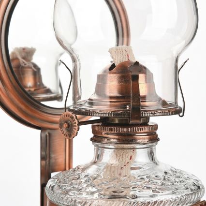 Brilagi - Petróleumlámpa MERLIN bronz/patina