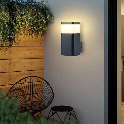 Brilagi - PILLAR kültéri fali lámpa SCHUKO aljzattal 1xG9/11W/230V IP44 antracit