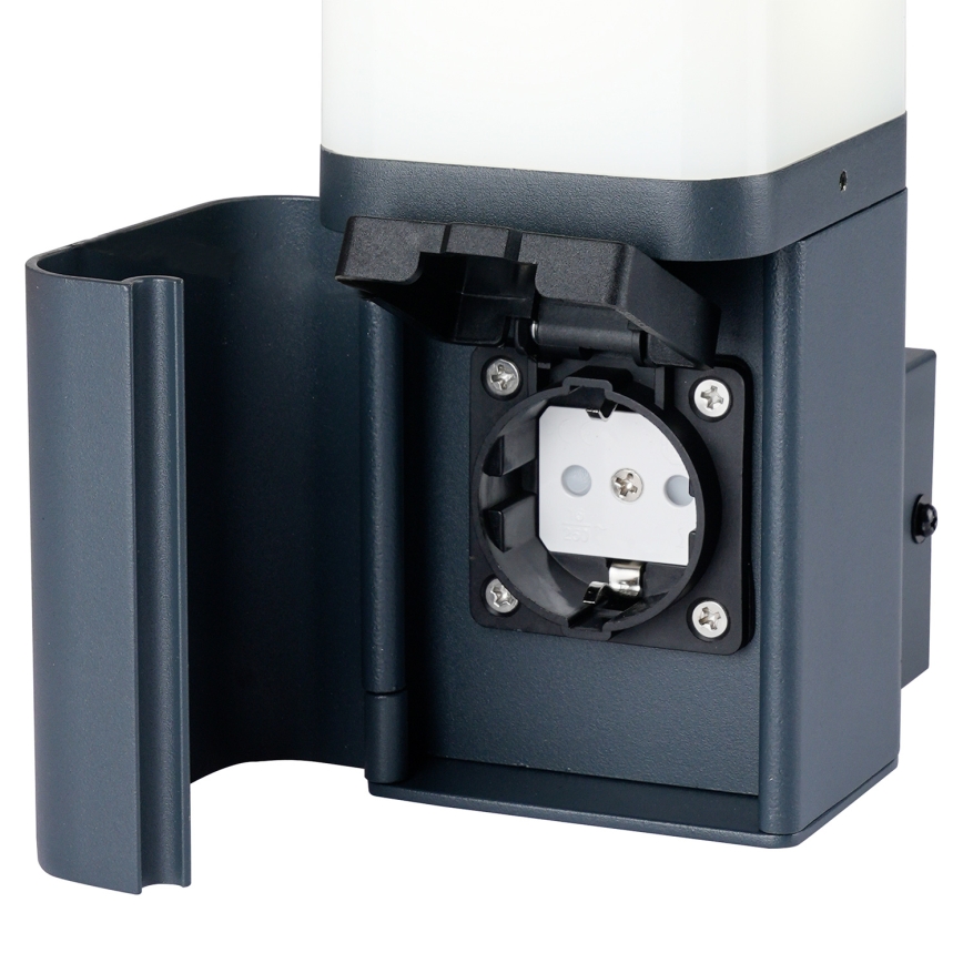 Brilagi - PILLAR kültéri fali lámpa SCHUKO aljzattal 1xG9/11W/230V IP44 antracit