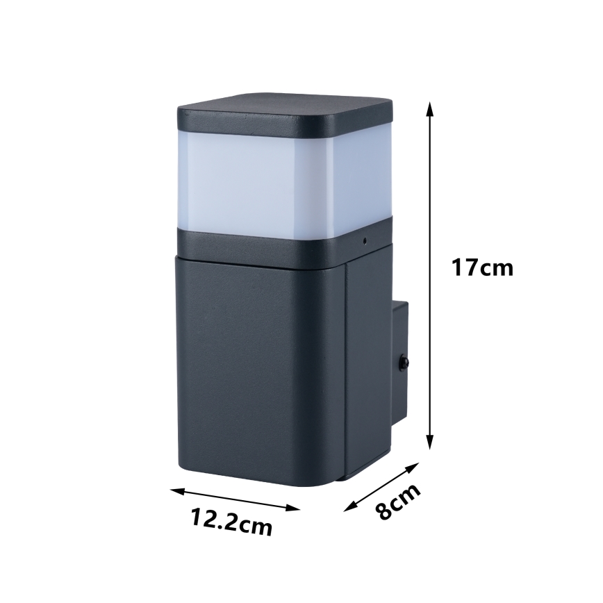 Brilagi - PILLAR kültéri fali lámpa SCHUKO aljzattal 1xG9/11W/230V IP44 antracit