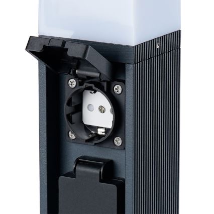 Brilagi - PILLAR kültéri lámpa 2 SCHUKO aljzattal, 1xG9/11W/230V, IP44, antracit