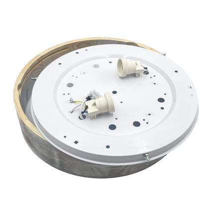 Brilagi - PINO mennyezeti lámpa 2xE27/15W/230V fenyő/ezüst, átm. 37,5 cm