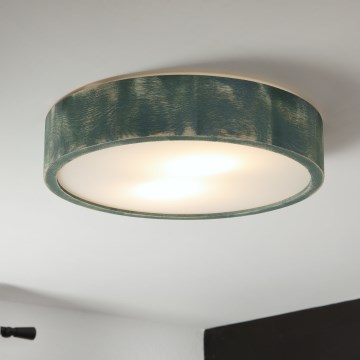 Brilagi - PINO mennyezeti lámpa 2xE27/15W/230V fenyő/zöld átm. 37,5 cm