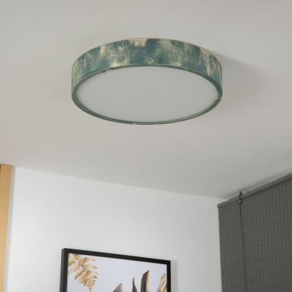 Brilagi - PINO mennyezeti lámpa, 3 x E27/15 W/230 V, fenyő/zöld, átm. 47,5 cm