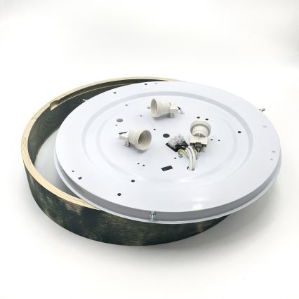 Brilagi - PINO mennyezeti lámpa, 3 x E27/15 W/230 V, fenyő/zöld, átm. 47,5 cm