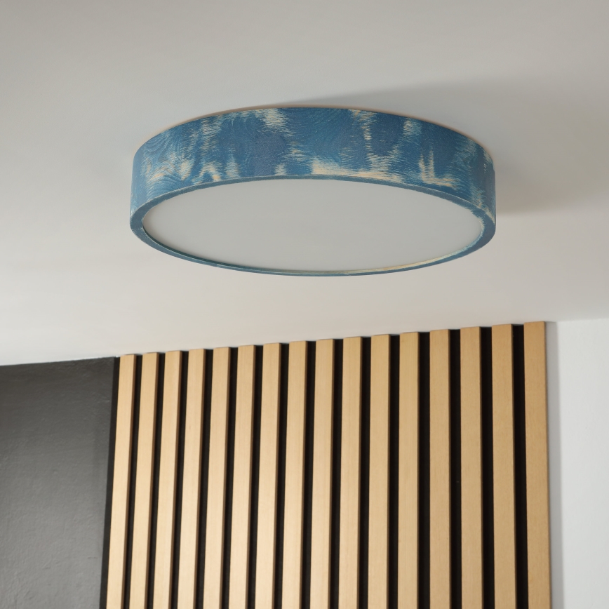 Brilagi - PINO mennyezeti lámpa 3xE27/15W/230V fenyő/kék átm. 47,5 cm