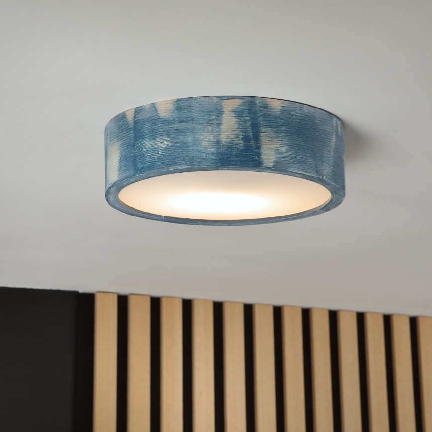 Brilagi - PINO mennyezeti lámpatest 1xE27/15W/230V, fenyő/kék, átm. 27,5 cm
