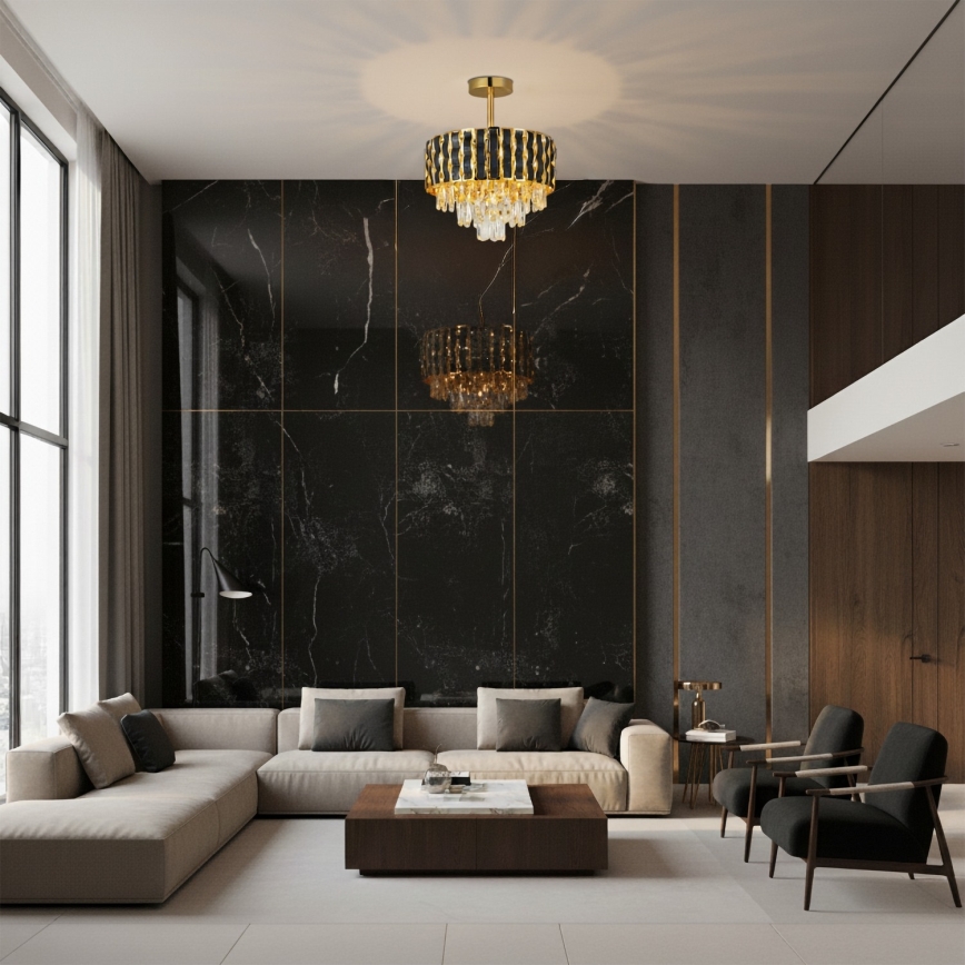 Brilagi - Plafonra szerelhető CRISTAL csillár 5xE14/40W/230V, Ø 38 cm