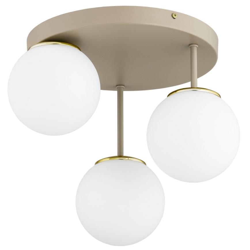 Brilagi - Plafonra szerelhető csillár 3xE27/60W/230V bézs/arany