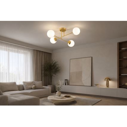 Brilagi - Plafonra szerelhető csillár MILO 4xE27/60W/230V aranyszínű