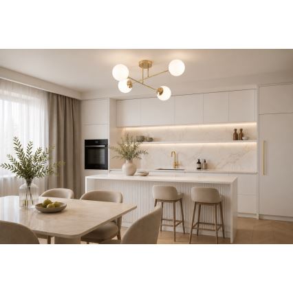 Brilagi - Plafonra szerelhető csillár MILO 4xE27/60W/230V aranyszínű
