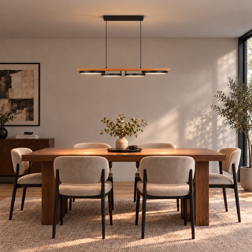 BRILAGI - PLANK kábelen függesztett LED csillár LED/35W/230V 4000K 30x100 cm fa