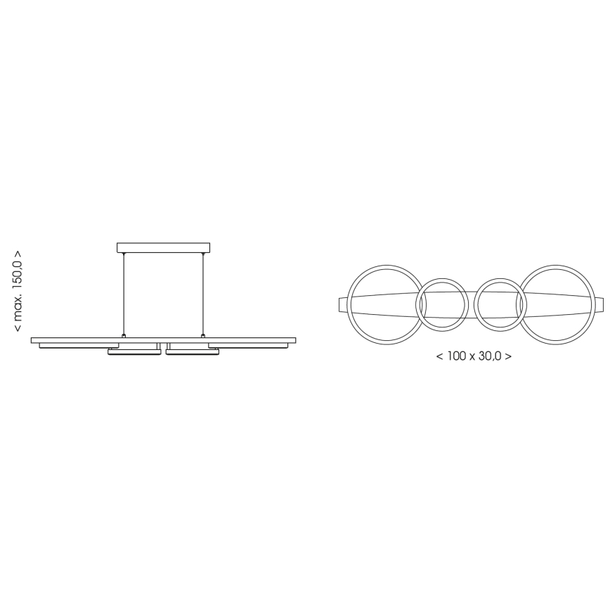 Brilagi - PLANK kábelen függesztett LED csillár LED/35W/230V 4000K 30x100 cm fa