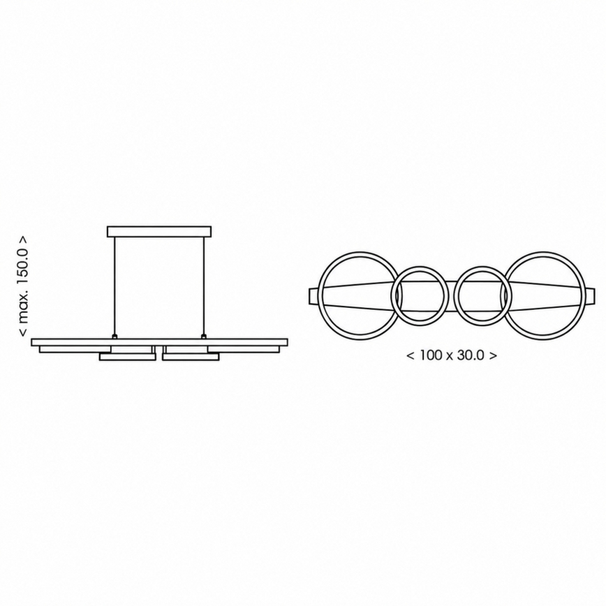 BRILAGI - PLANK kábelen függesztett LED csillár LED/35W/230V 4000K 30x100 cm fa