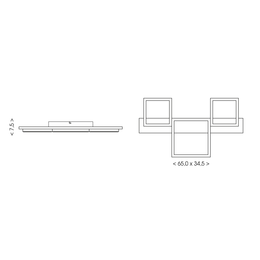 Brilagi - PLANK LED mennyezeti lámpatest LED/30W/230V 4000K 34,5x65 cm fa
