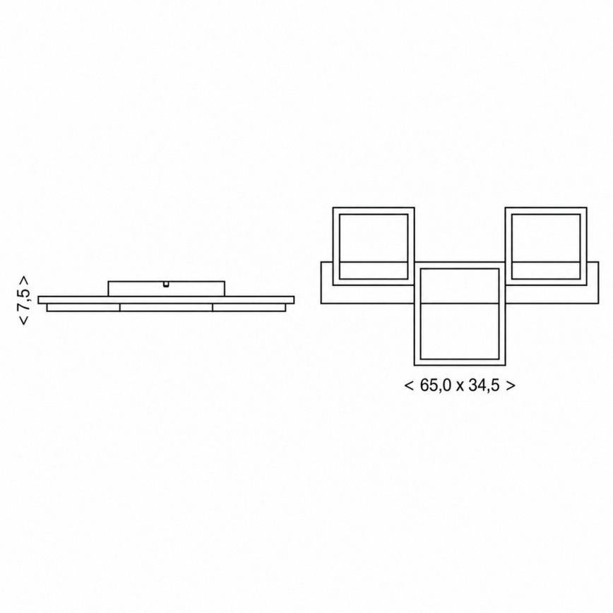 BRILAGI - PLANK LED mennyezeti lámpatest LED/30W/230V 4000K 34,5x65 cm fa
