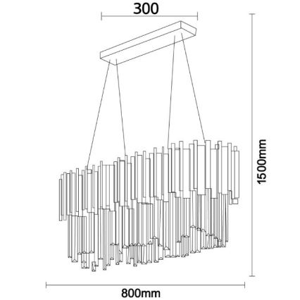 Brilagi - PLAZA kábelen függő csillár 10xE14/40W/230V