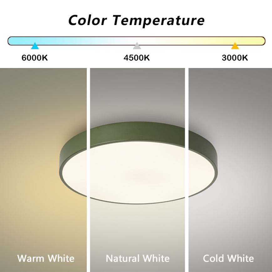 Brilagi - POOL LED fényerőszabályozható mennyezeti lámpa LED/60W/230V 3000-6000K átm. 50 cm zöld + távirányító