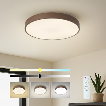 Brilagi - POOL LED dimmelhető mennyezeti lámpa/48W/230V 3000–6000K átm. 40 cm barna + távirányító