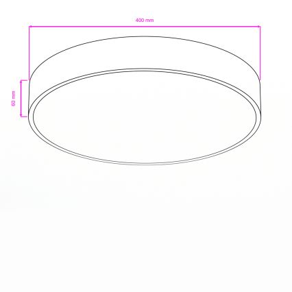 Brilagi - POOL LED fürdőszobai mennyezeti lámpatest 36W/230V 3000/4000/5500K Ø 40 cm IP54 matt króm