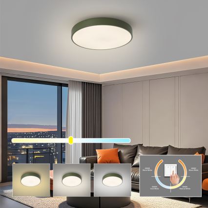 Brilagi - LED mennyezeti lámpatest POOL LED/36W/230V 3000/4000/6000K átm. 30 cm zöld