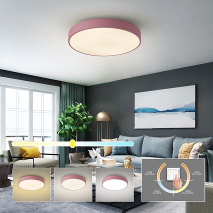 Brilagi - LED mennyezeti lámpatest POOL LED/60W/230V 3000/4000/6000K átm. 50 cm rózsaszín