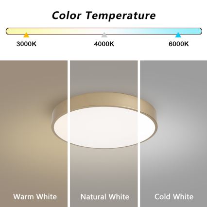 Brilagi - POOL LED mennyezeti lámpatest LED/48W/230V 3000/4000/6000K átm. 40 cm aranyszínű