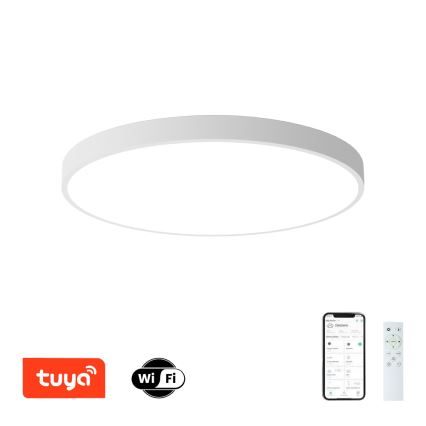 Brilagi - LED Fényerőszabályozható mennyezeti lámpatest POOL SMART LED/128W/230V 3000-6000K átm. 100 cm Wi-Fi Tuya fehér + távirányító