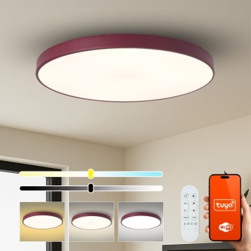 Brilagi - POOL SMART LED dimmelhető lámpatest, 128 W, 230 V, Ø 100 cm, Tuya Wi‑Fi + távirányító, bordó